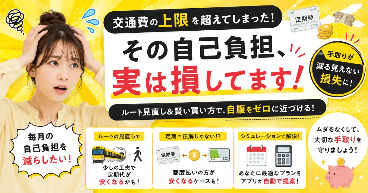 交通費支給上限を超えてしまった！自己負担を減らすためのルート見直し＆税金対策