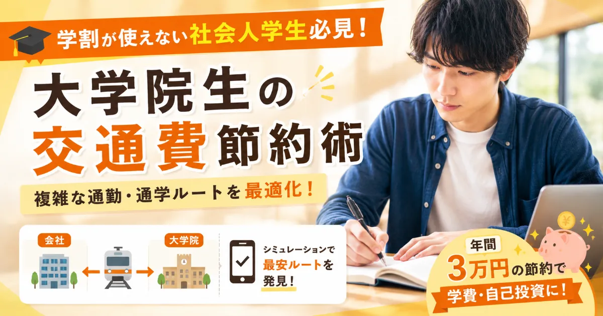 社会人大学院生の家計術。高い学費を「交通費の節約」でカバーした話