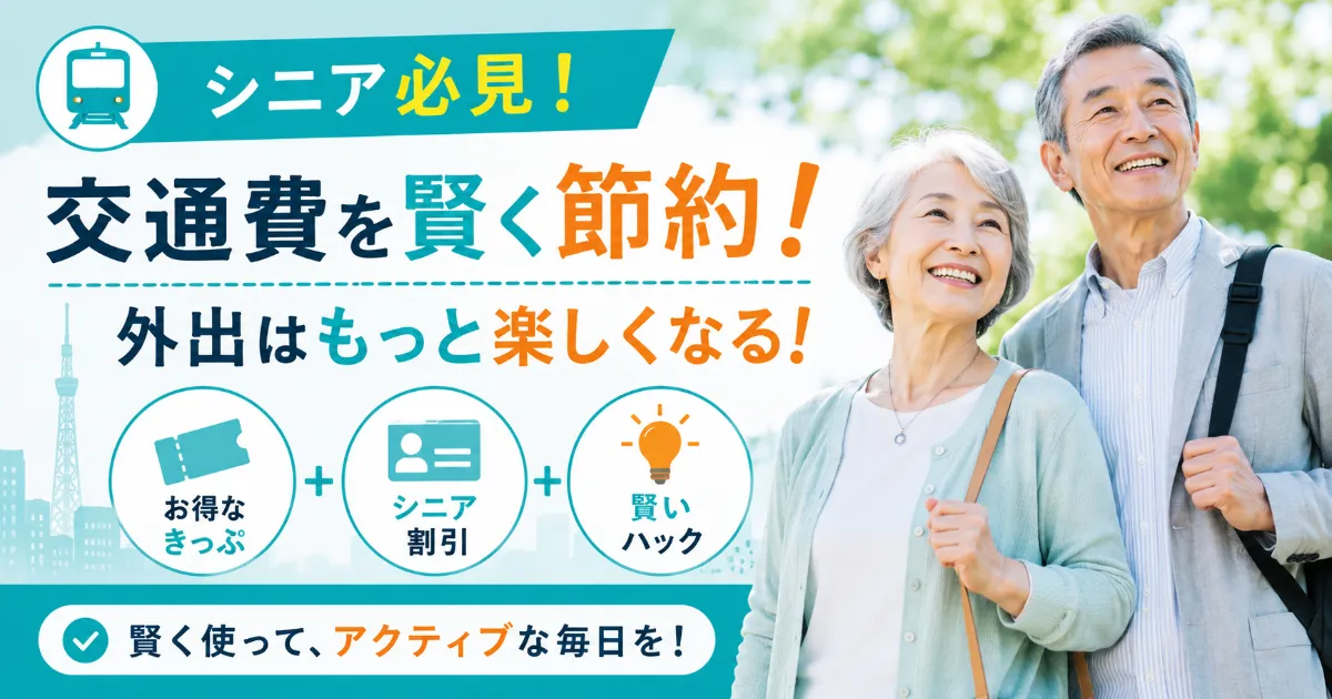 【シニア向け】「交通費がもったいない」で引きこもるのは損！外出がもっと楽しくなる交通費ハック