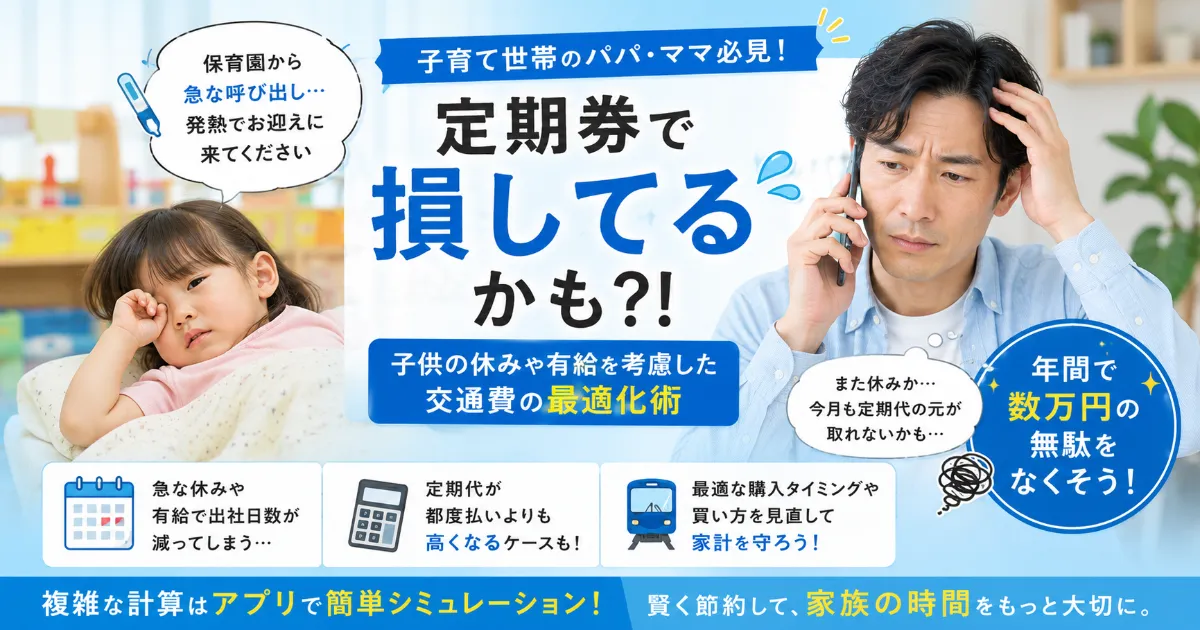 子育て世帯向け！子供の休みや有給を考慮した交通費の最適化術