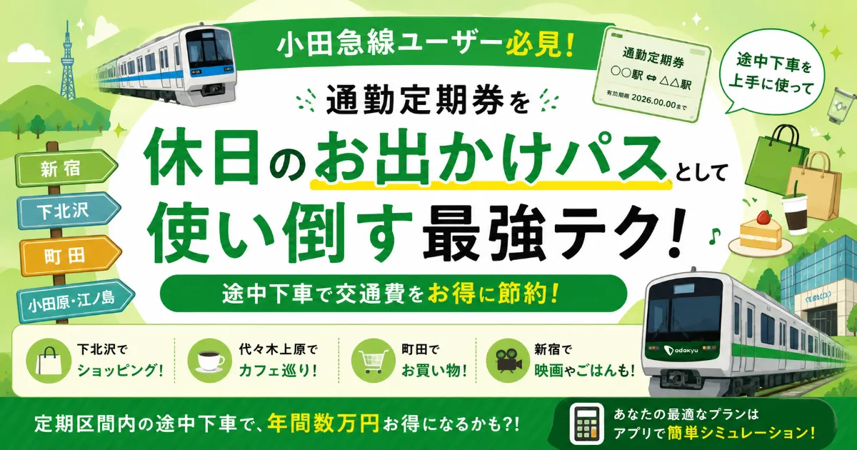 【小田急線】途中下車を活用した休日のお得な定期券活用術