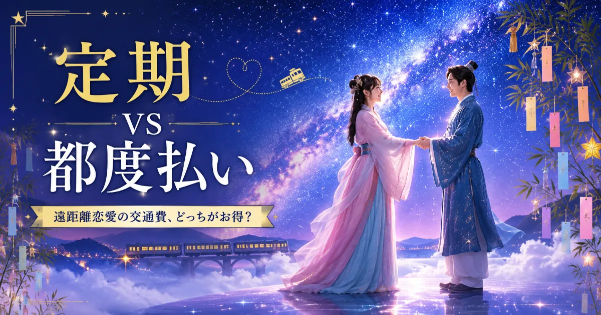 織姫と彦星の遠距離恋愛、交通費を安く済ませるなら「定期」と「都度払い」どっち？