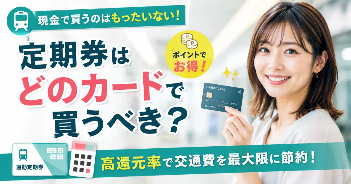 定期券はどのクレジットカードで買うべき？ポイント還元率で交通費を最大限に節約する方法