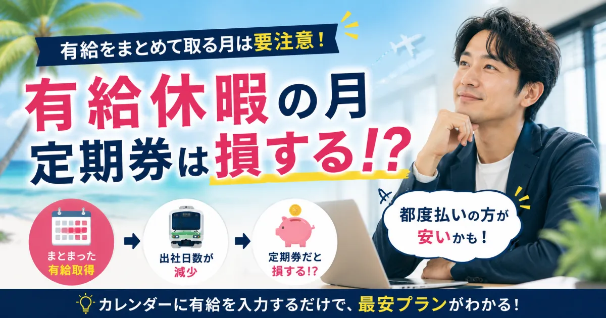 【有給休暇の落とし穴】リフレッシュ休暇を取る月、定期券は買い直すべき？
