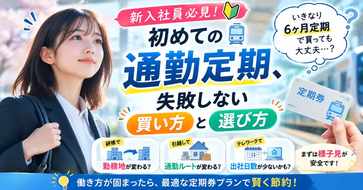 新入社員必見！初めての通勤定期、失敗しない「買い方」と「選び方」